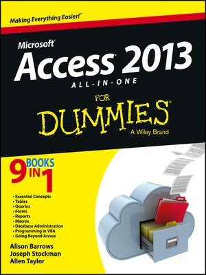 cover image of Access 2013 All-in-One For Dummies